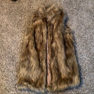 Women’s elongated fur vest